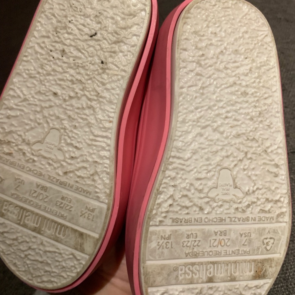 Pink Melissa sneakers with elastic ties